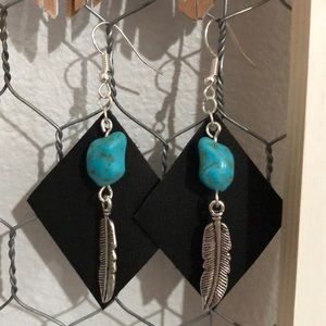 Leather earrings